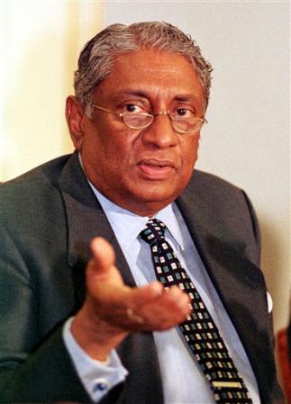 Foreign Minister Lakshman Kadirgamar, the most senior Tamil Cabinet member, who was assassinated by the LTTE.